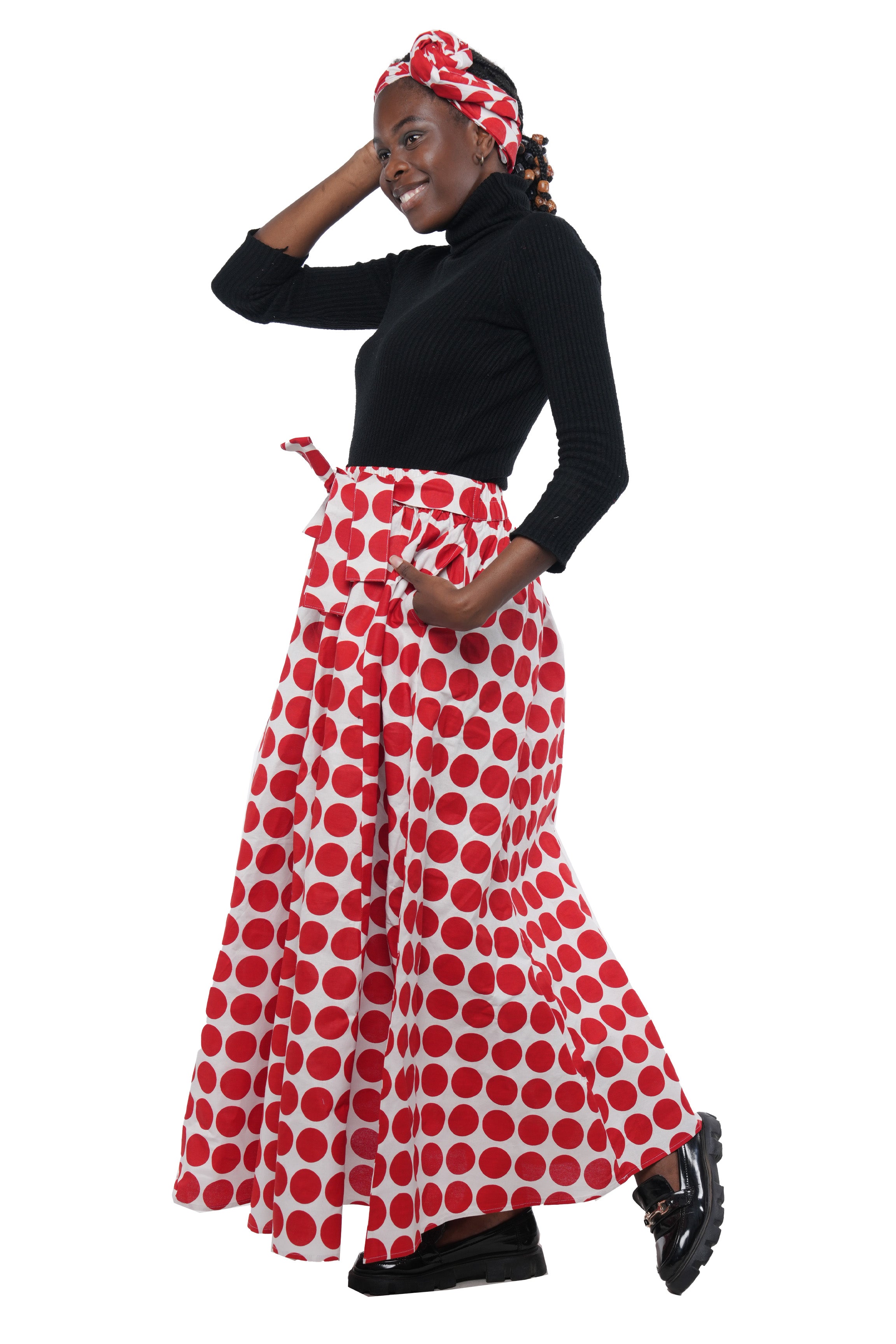 Polka Dots Long Maxi Skirt