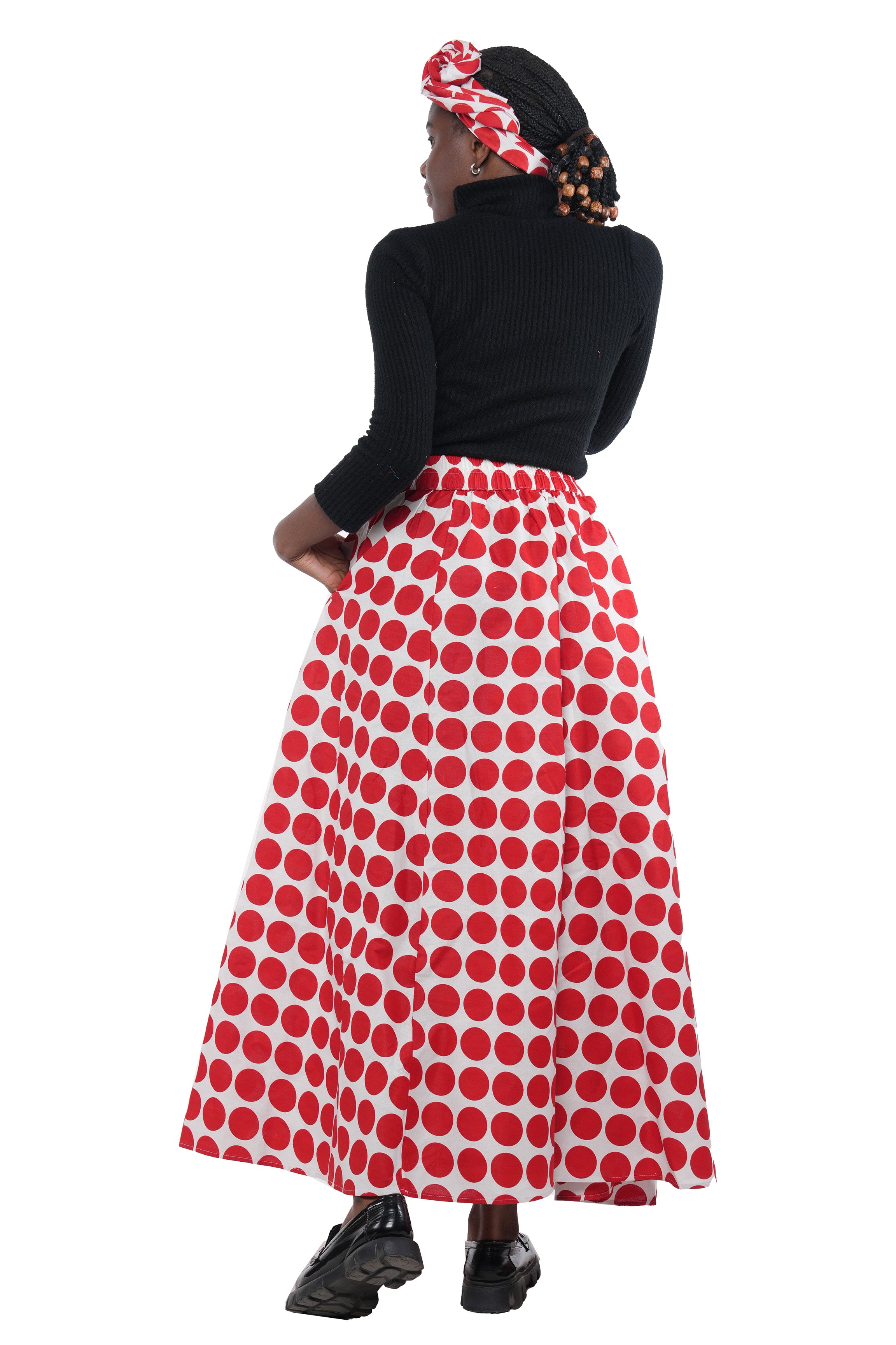 Polka Dots Long Maxi Skirt