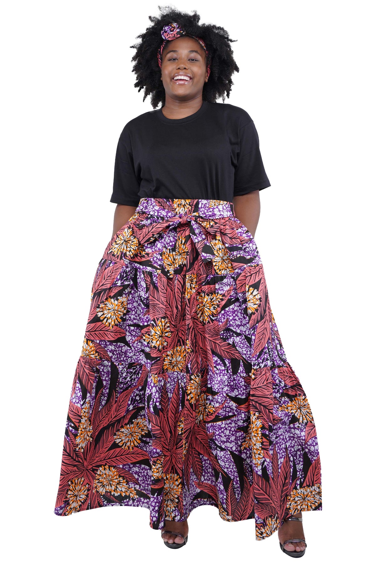 African Long Maxi Tiered Skirt | One Size