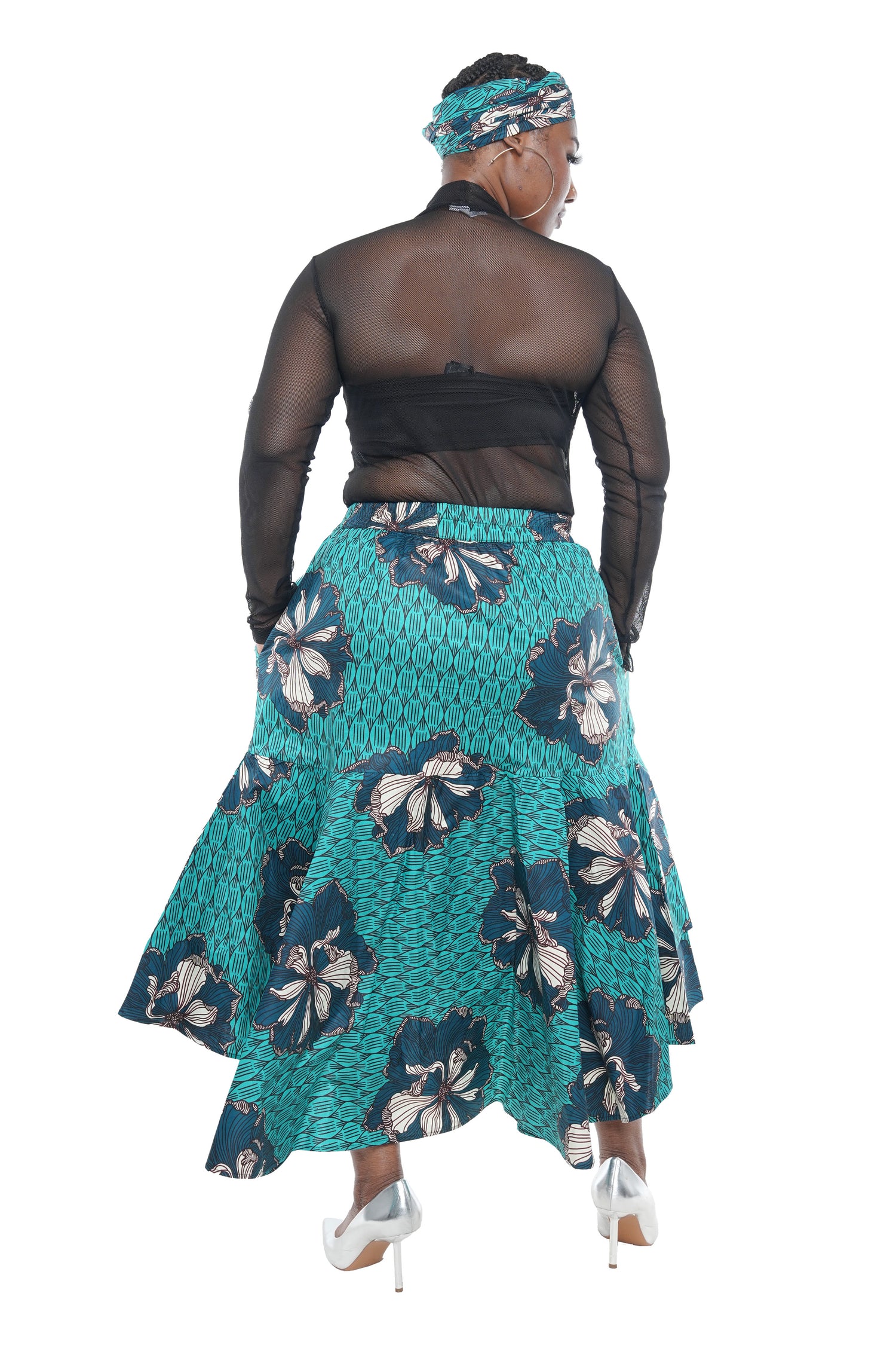 African High Low Two Tier Skirt | One Size
