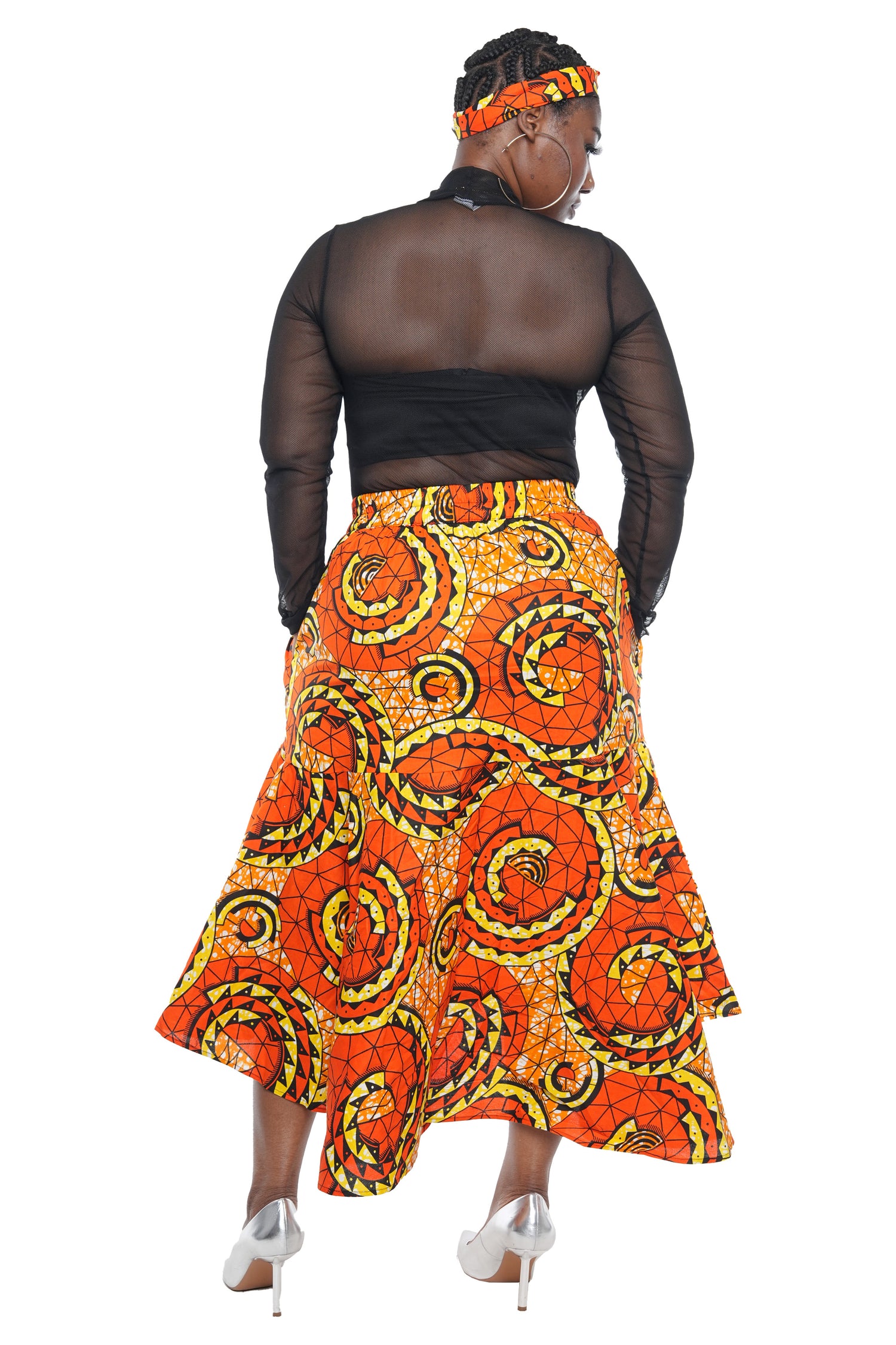 African High Low Two Tier Skirt | One Size