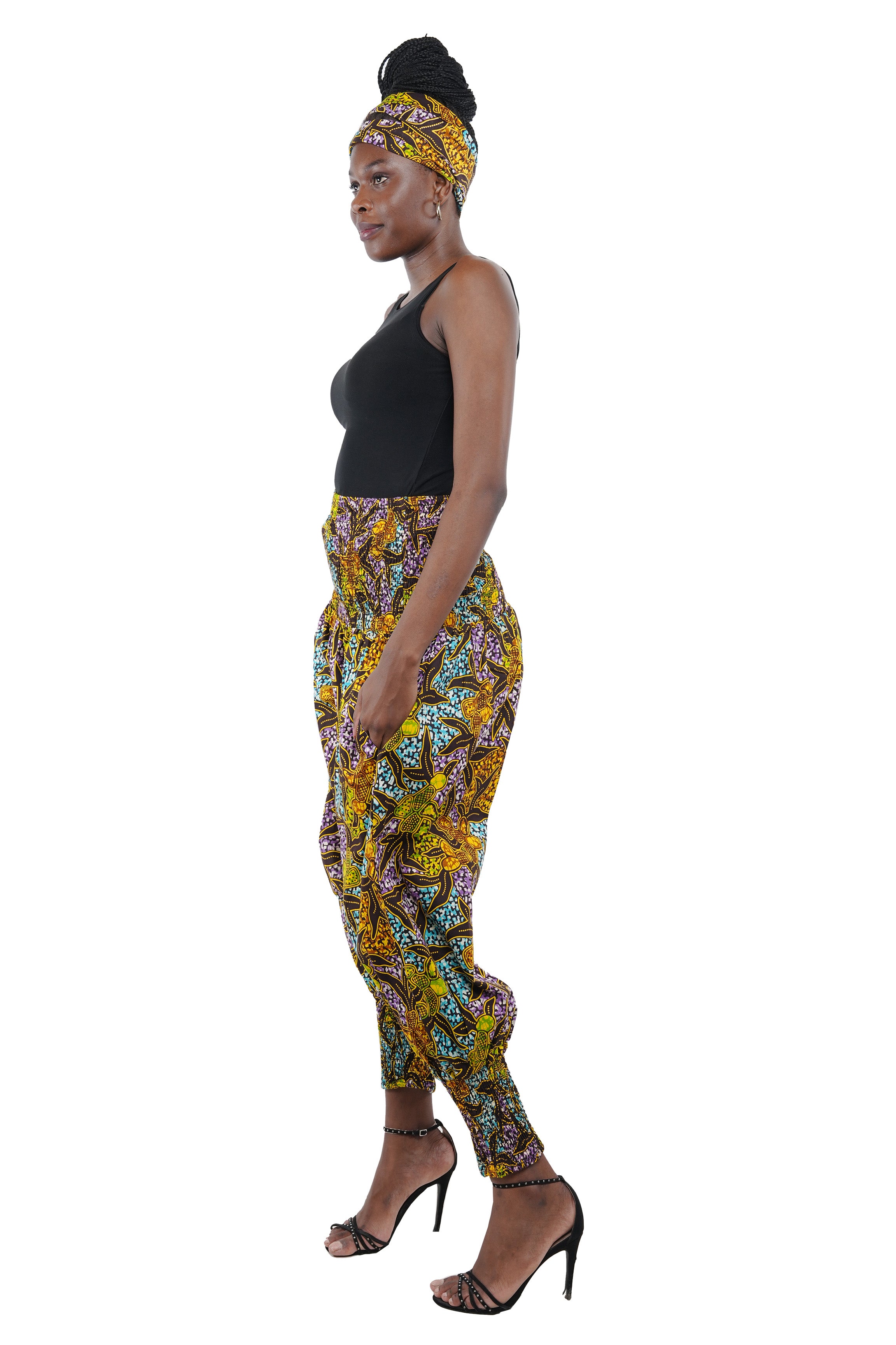 African Smocked Harem Pants