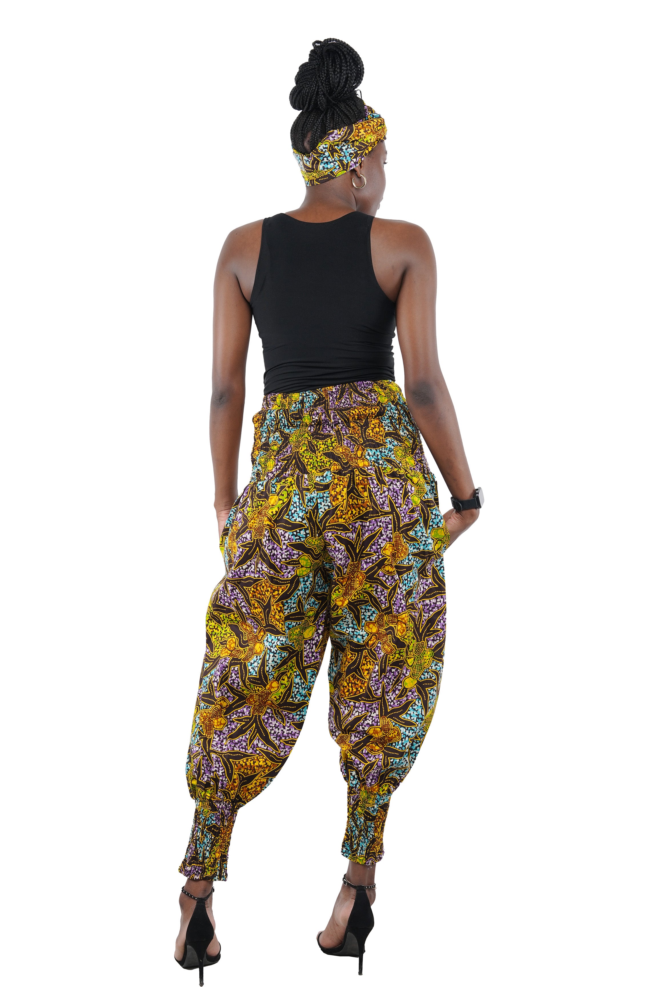 African Smocked Harem Pants