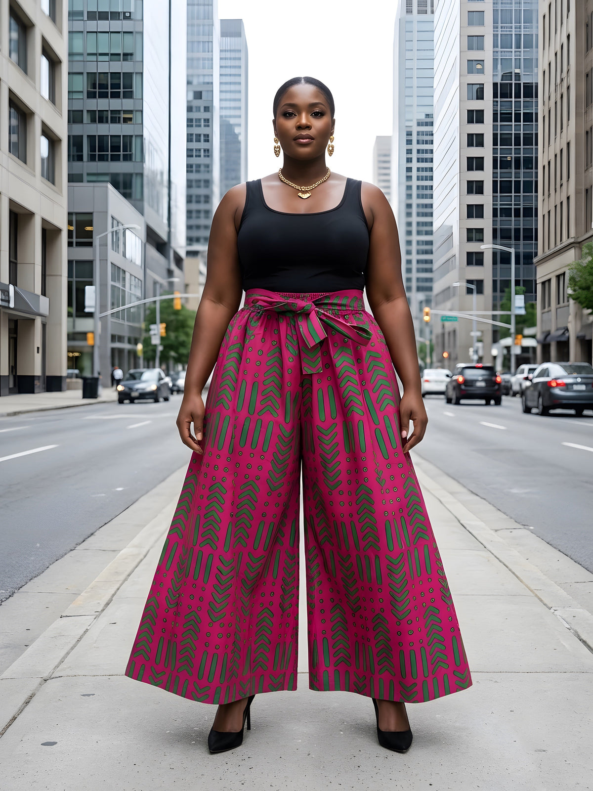 African Wide Palazzo Pants for Women | One Size