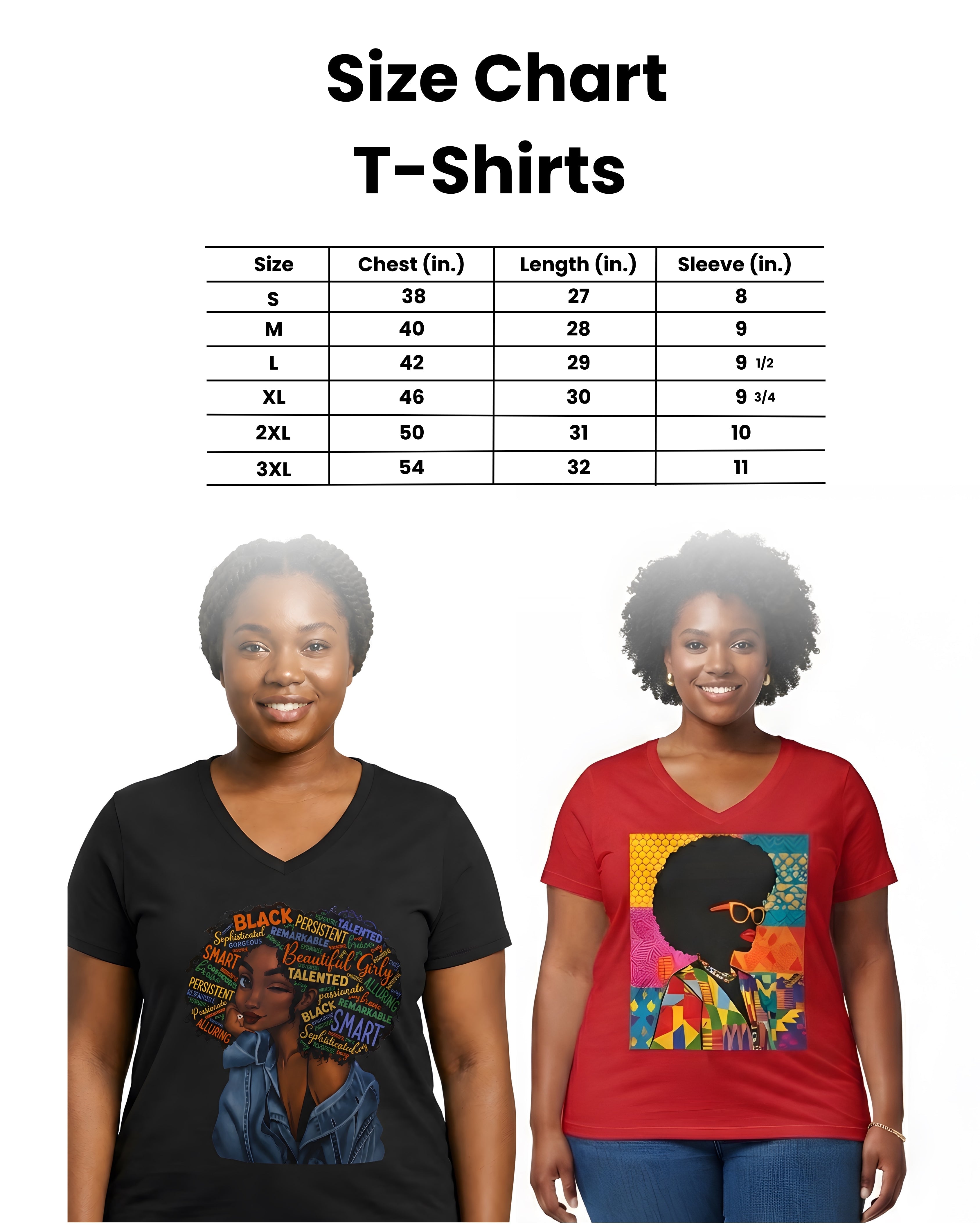 African Queen Graphic V-Neck T-Shirt for Women