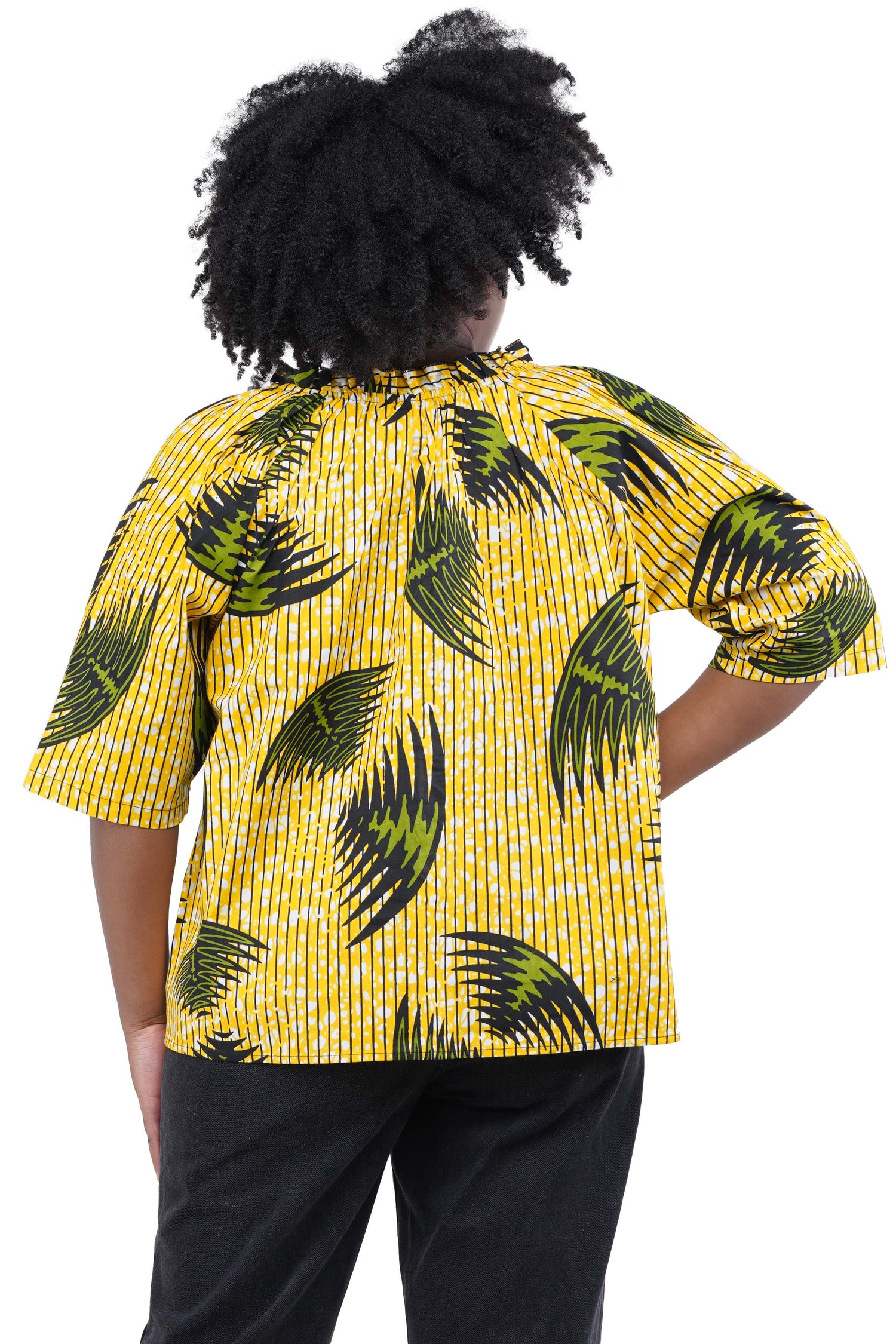 African button down women’s top – same day shipping