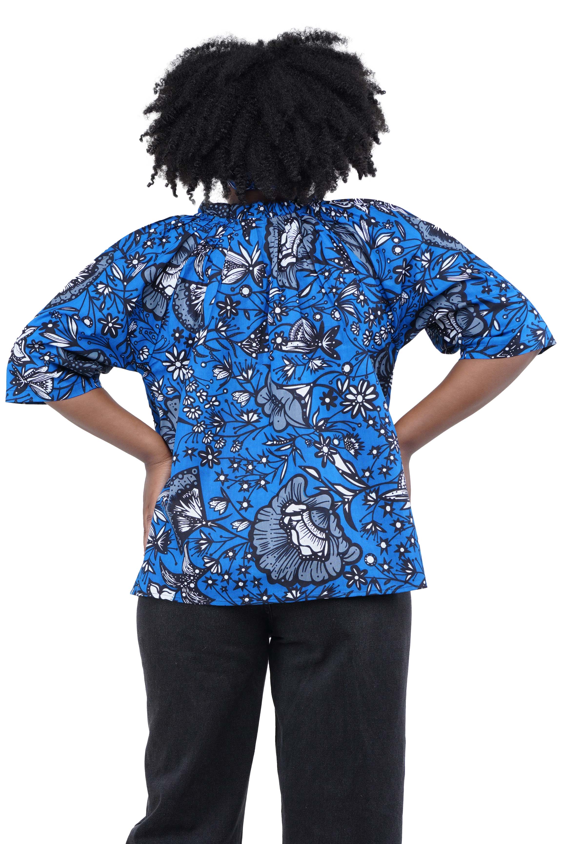 African button down women’s top – same day shipping