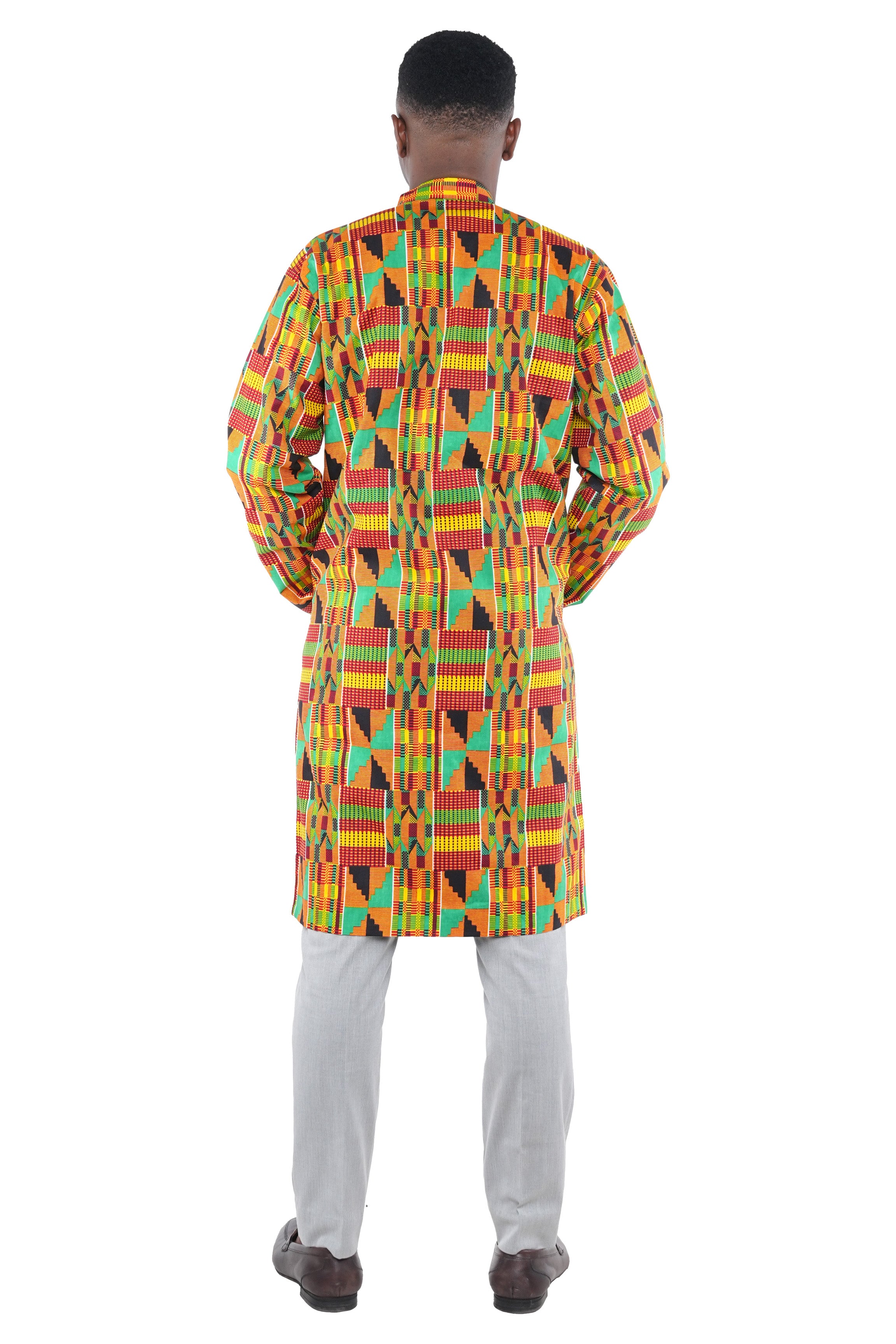 Kente Long Trench Coat (Lined)