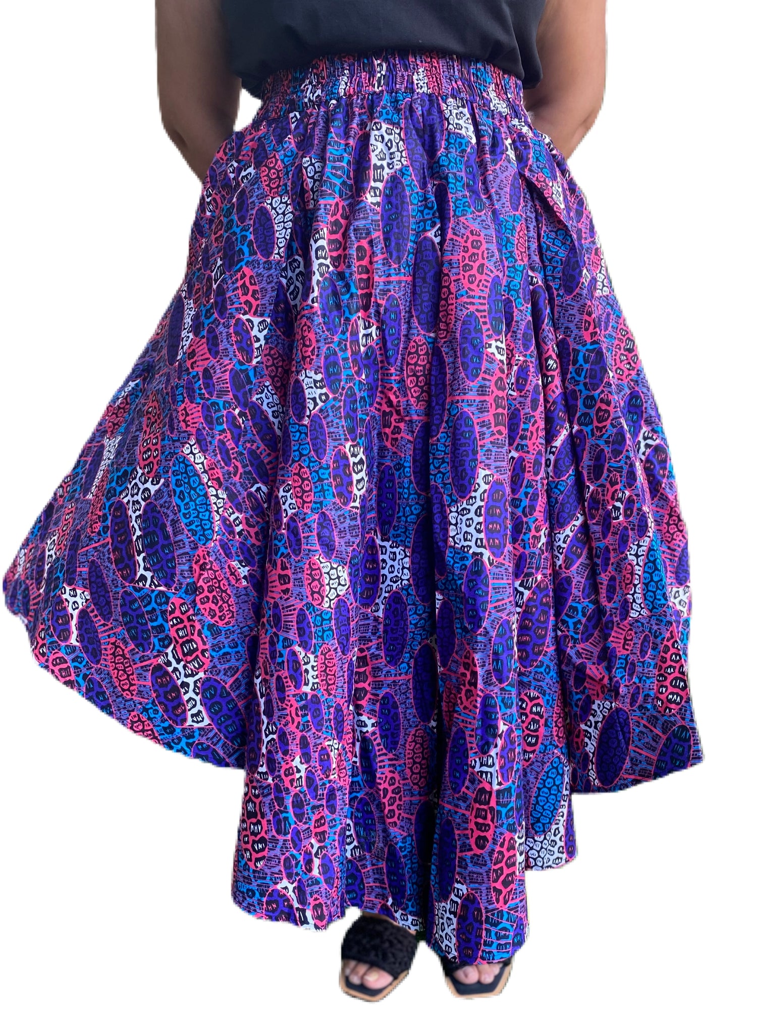 High Low Pleated Skirt