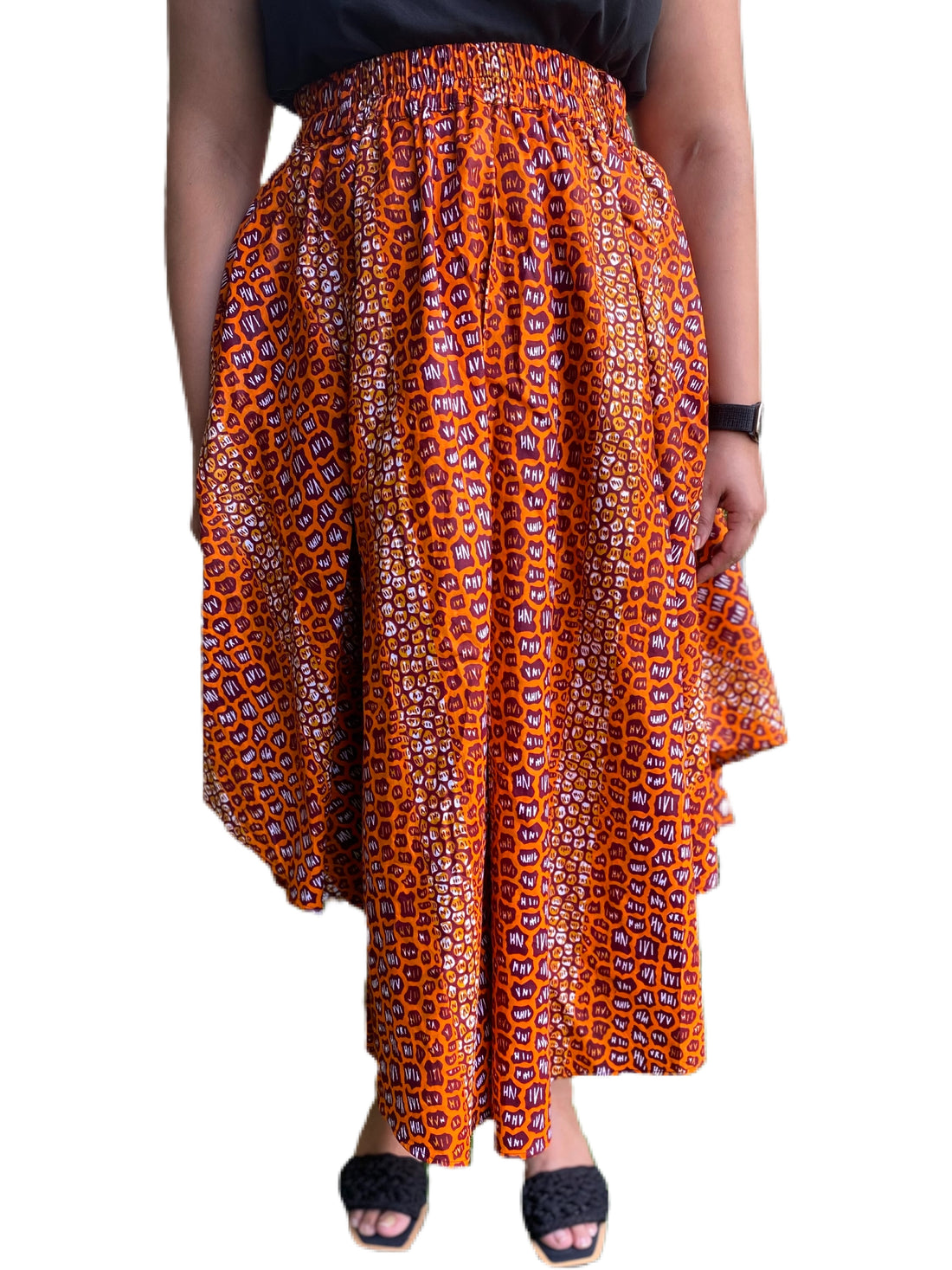 High Low Pleated Skirt