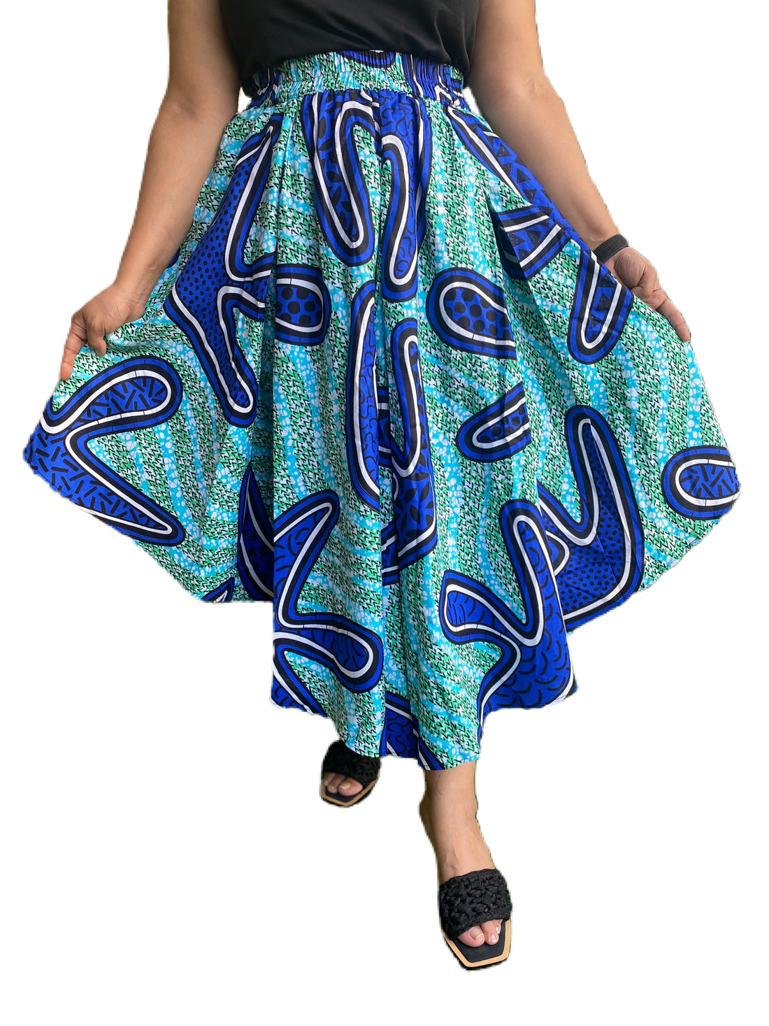 High Low Pleated Skirt