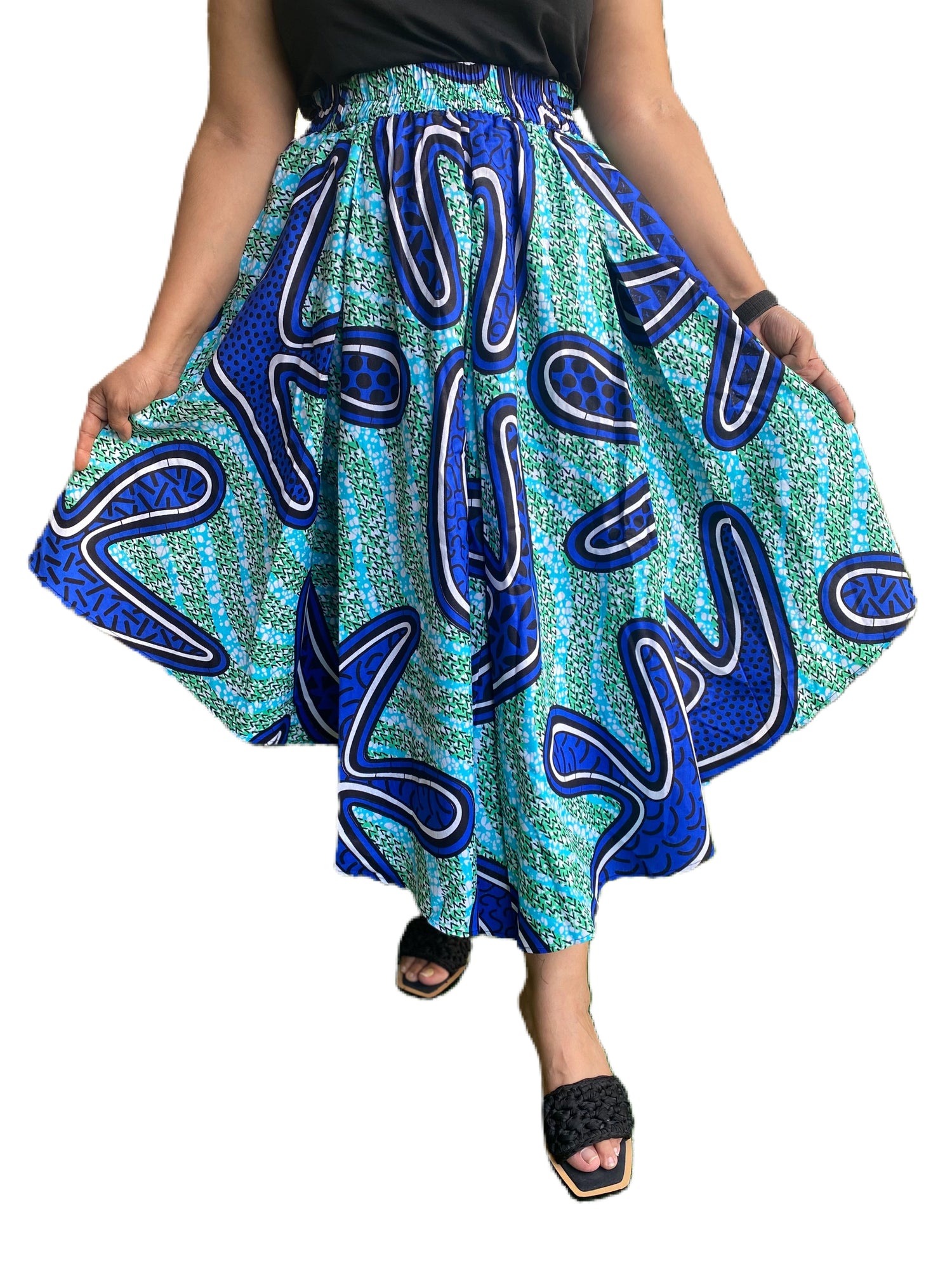 High Low Pleated Skirt