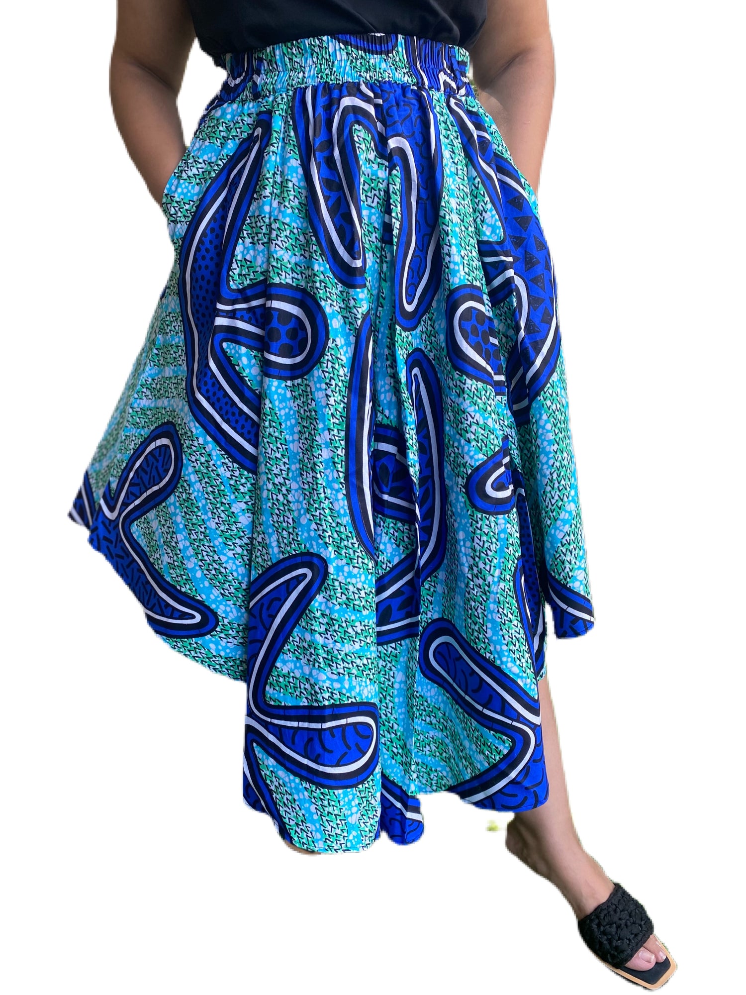 High Low Pleated Skirt