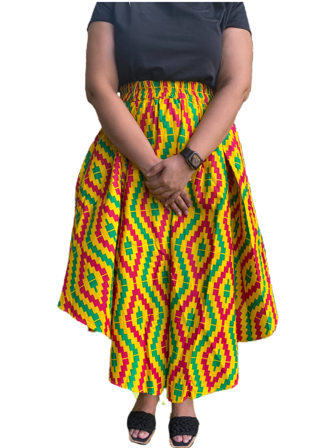 High Low Pleated Skirt