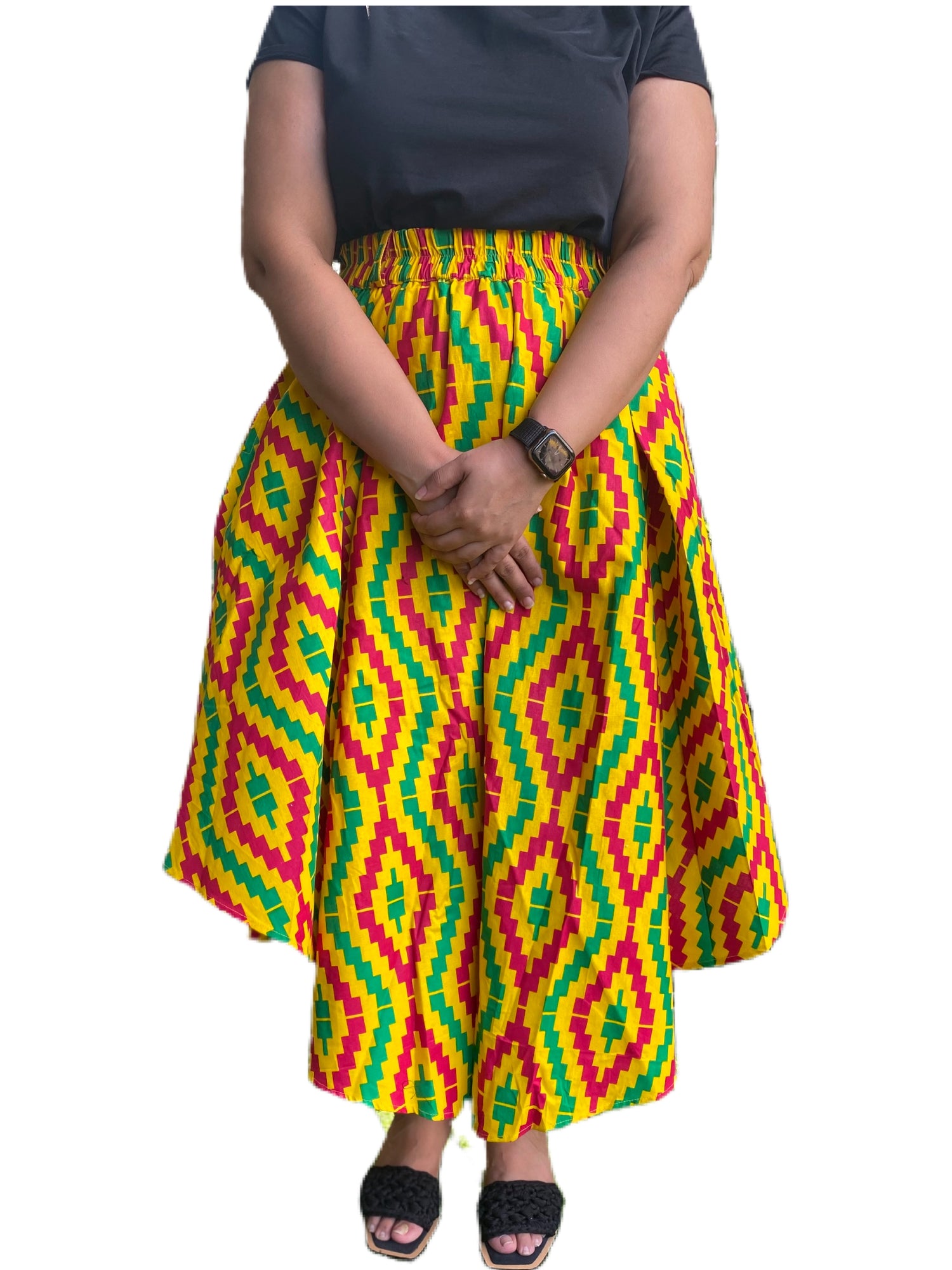 High Low Pleated Skirt