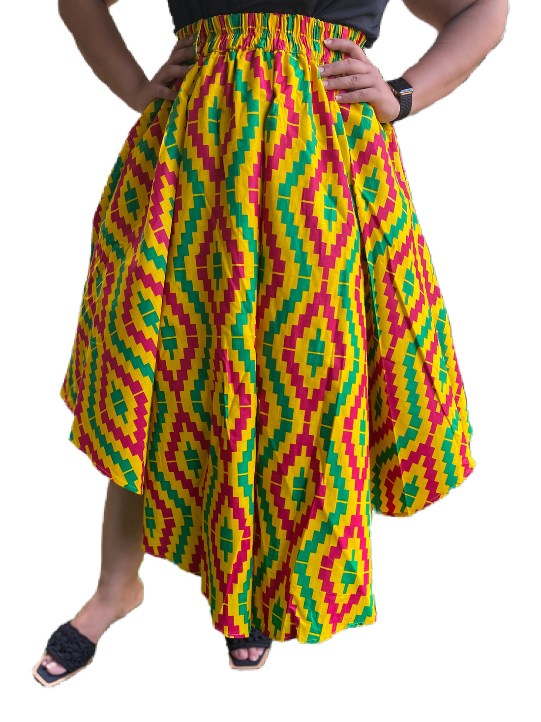 High Low Pleated Skirt