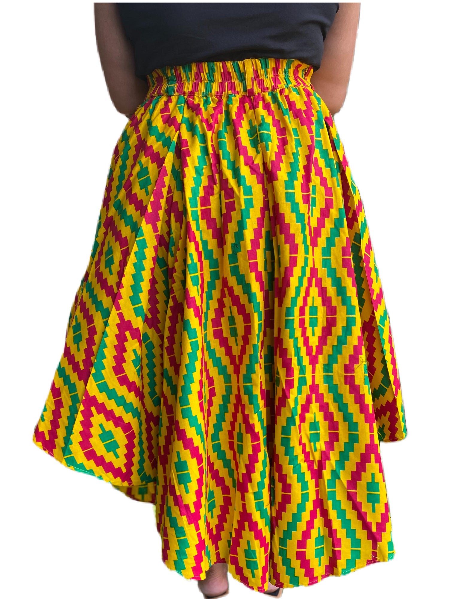 High Low Pleated Skirt