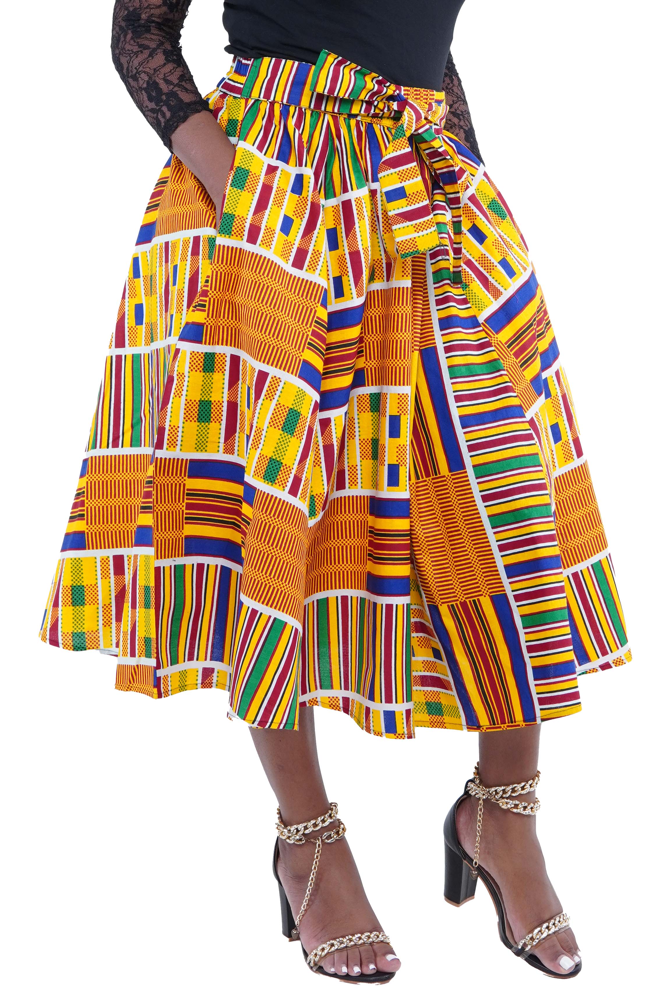 Kente Midi Skirt