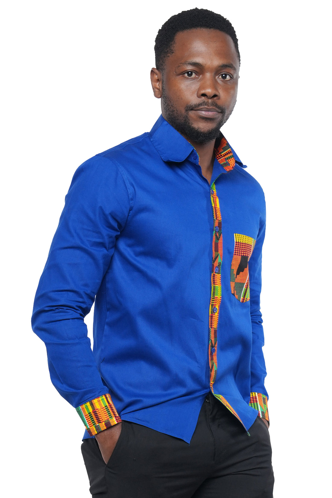 African Button Down Shirt for Men – Cotton full Sleeve Top - M–3XL