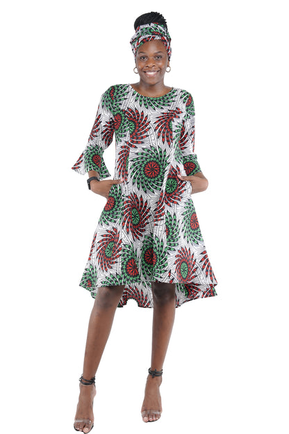 Ankara High &amp; Low Dress