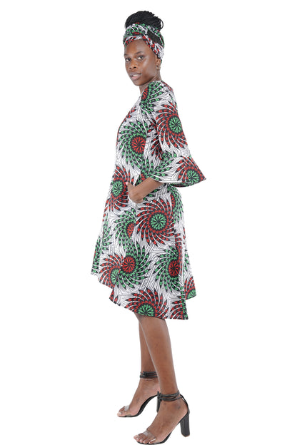 Ankara High &amp; Low Dress