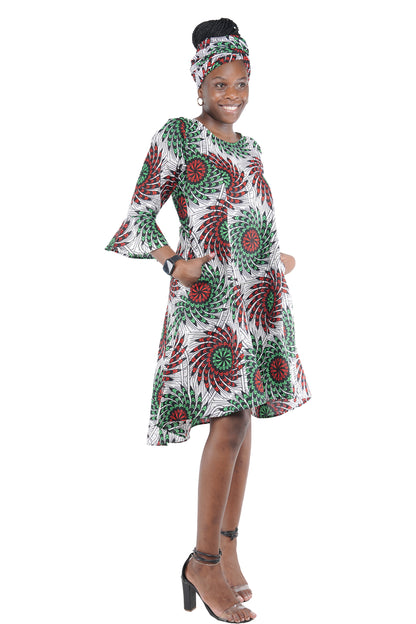 Ankara High &amp; Low Dress