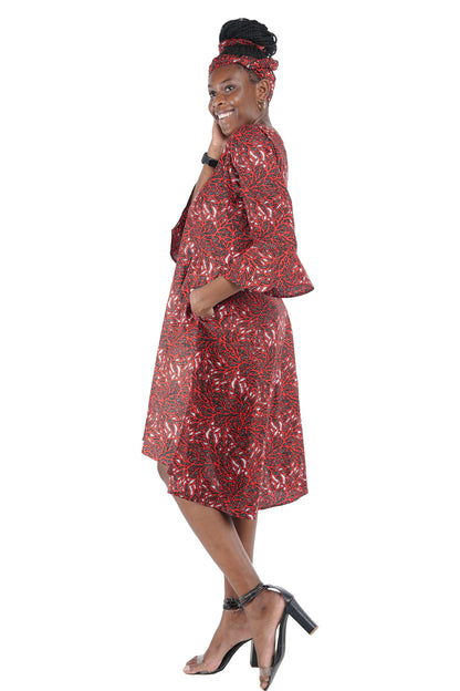 Ankara High &amp; Low Dress