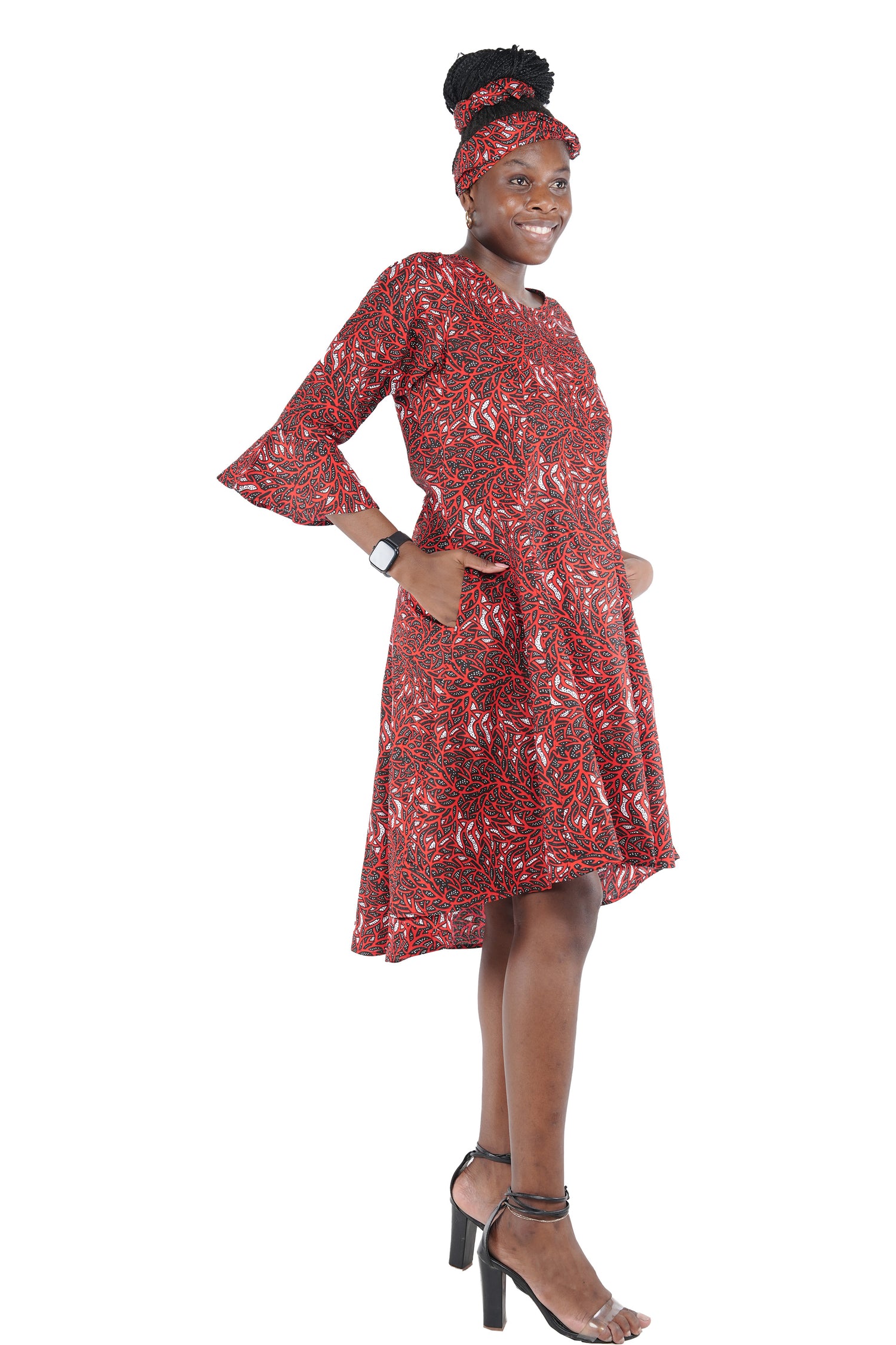 Ankara High &amp; Low Dress