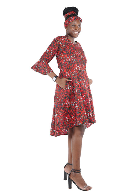 Ankara High &amp; Low Dress