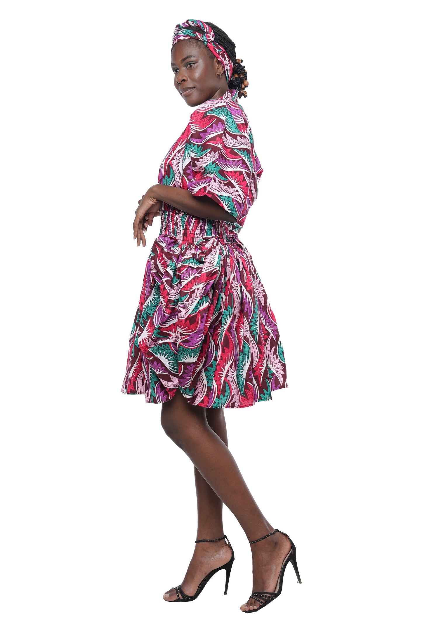 Ankara Short Balloon Dress