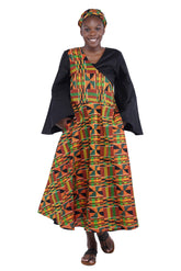 African long wrap dress with pockets and matching headwrap

Afrocentric cotton wrap dress with tribal print

African attire for women – ankara wrap dress

African dresses for women