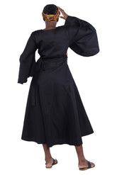African long wrap dress with pockets and matching headwrap

Afrocentric cotton wrap dress with tribal print

African attire for women – ankara wrap dress

African dresses for women