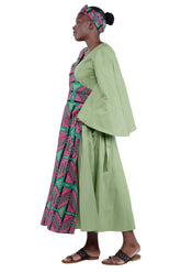 African long wrap dress with pockets and matching headwrap

Afrocentric cotton wrap dress with tribal print

African attire for women – ankara wrap dress

African dresses for women