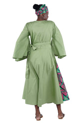 African long wrap dress with pockets and matching headwrap

Afrocentric cotton wrap dress with tribal print

African attire for women – ankara wrap dress

African dresses for women