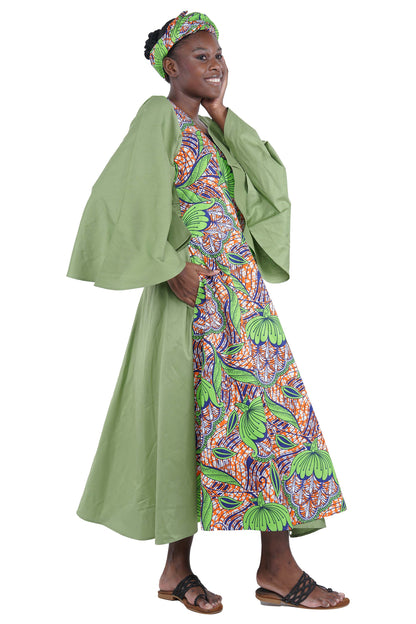 African long wrap dress with pockets and matching headwrap

Afrocentric cotton wrap dress with tribal print

African attire for women – ankara wrap dress

African dresses for women