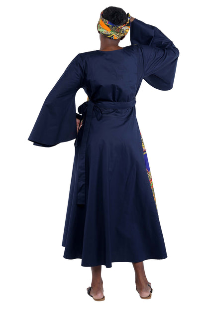 African long wrap dress with pockets and matching headwrap

Afrocentric cotton wrap dress with tribal print

African attire for women – ankara wrap dress

African dresses for women