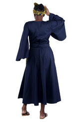 African long wrap dress with pockets and matching headwrap

Afrocentric cotton wrap dress with tribal print

African attire for women – ankara wrap dress

African dresses for women