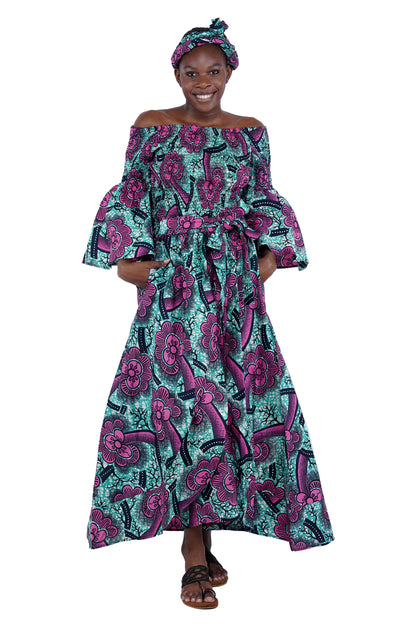 Smocked Top and Layered Pant Skirt Set
