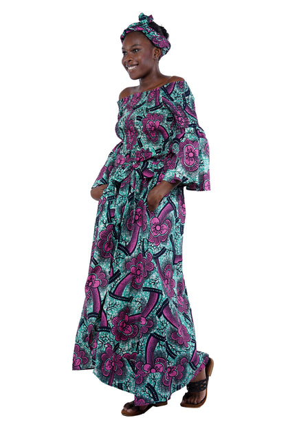 Smocked Top and Layered Pant Skirt Set