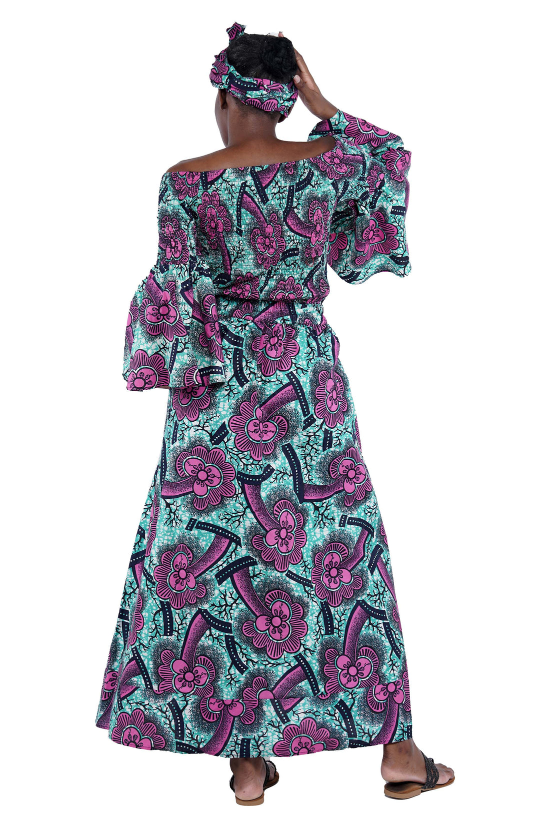 Smocked Top and Layered Pant Skirt Set