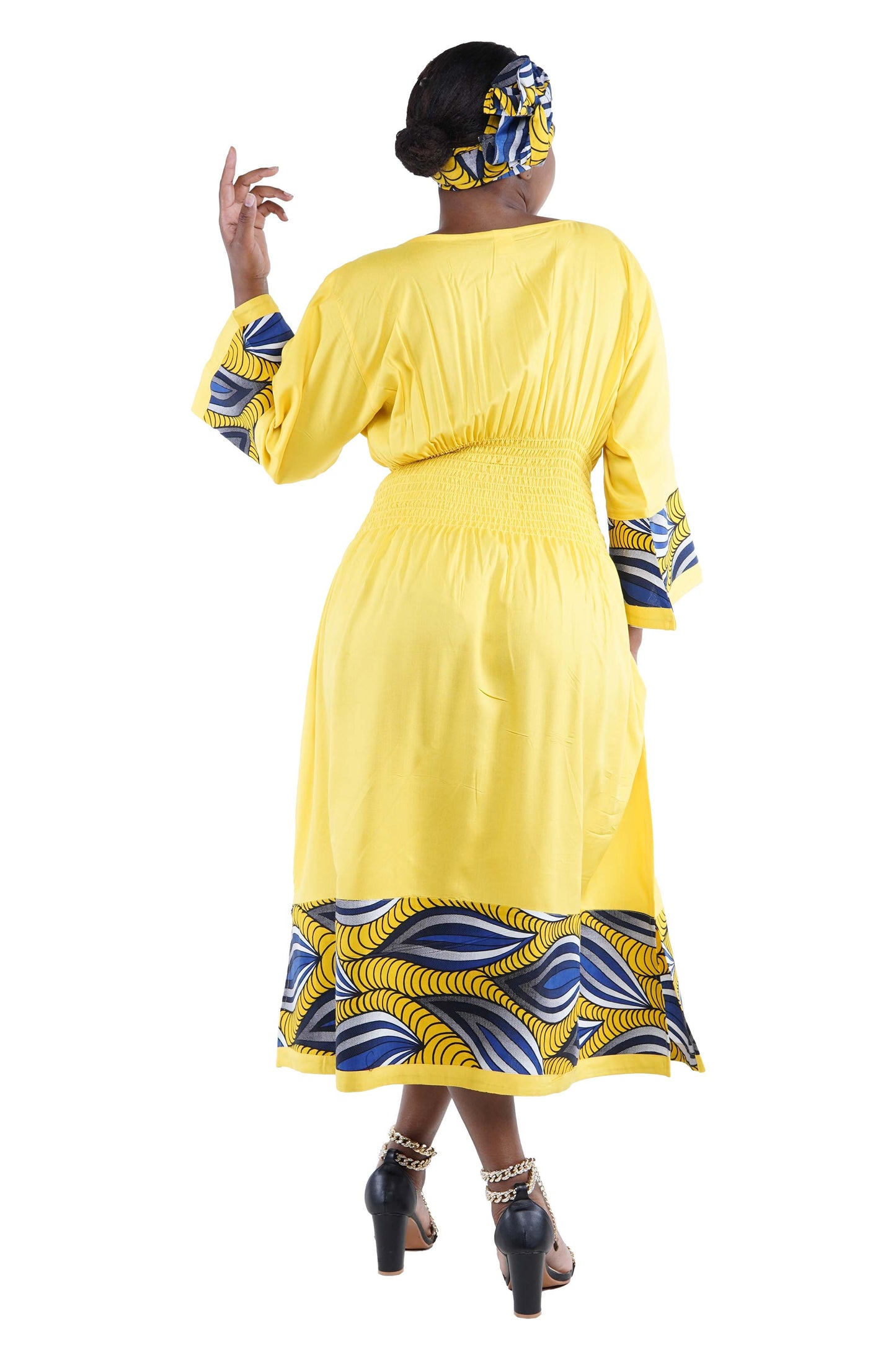 African Trim Midi Dress