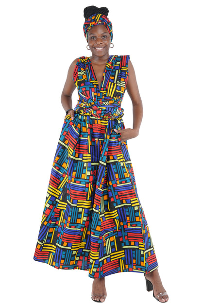 African Print Maxi Infinity Dress