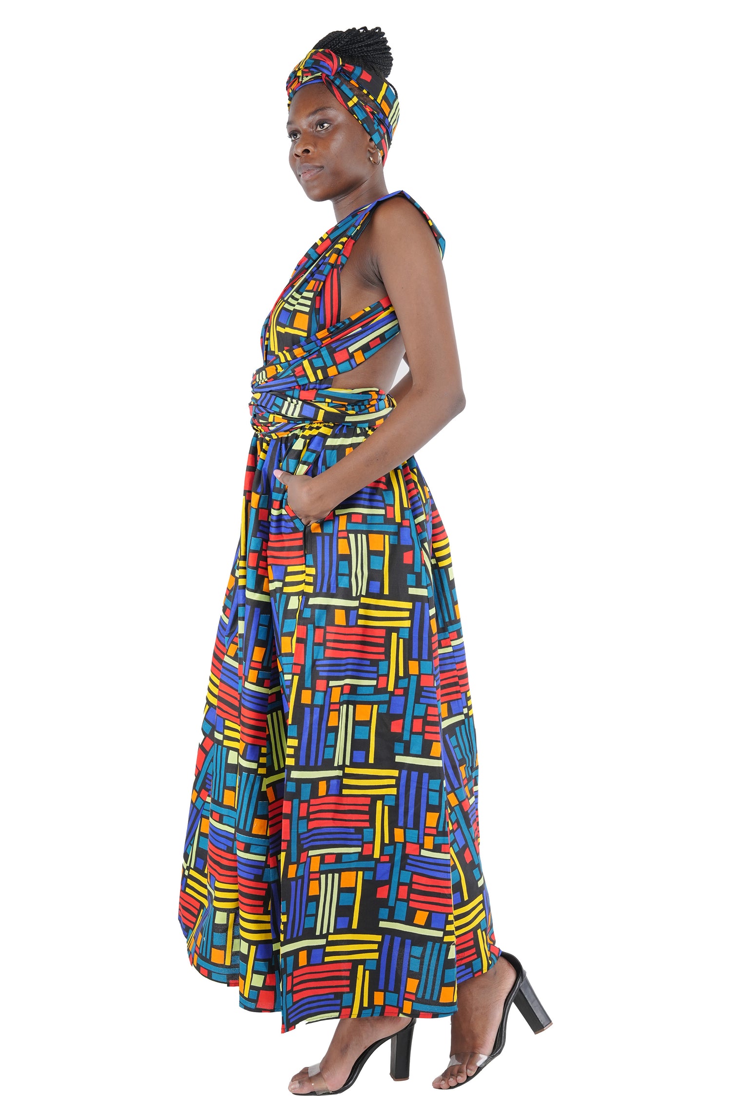 African Print Maxi Infinity Dress