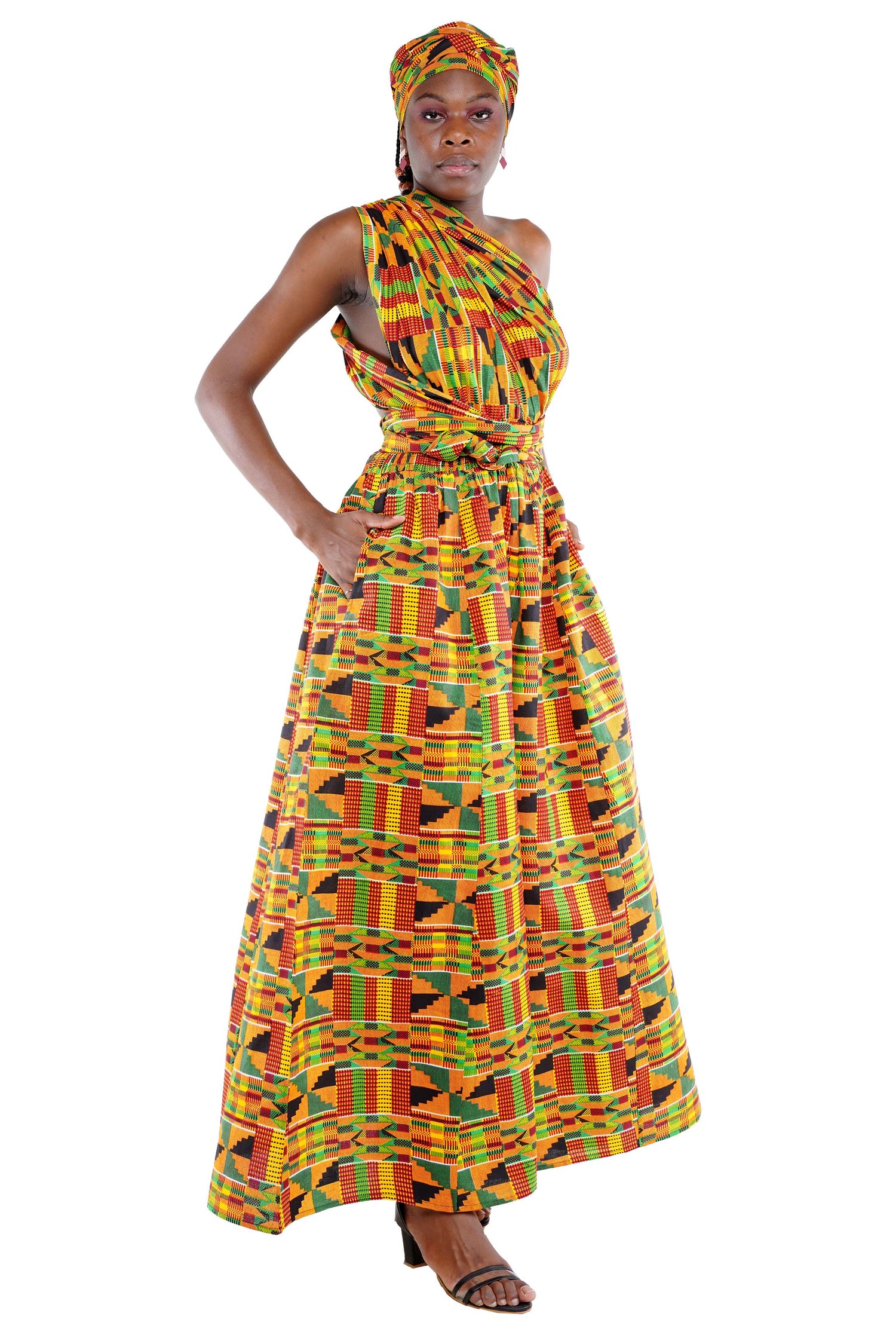 African Print Maxi Infinity Dress