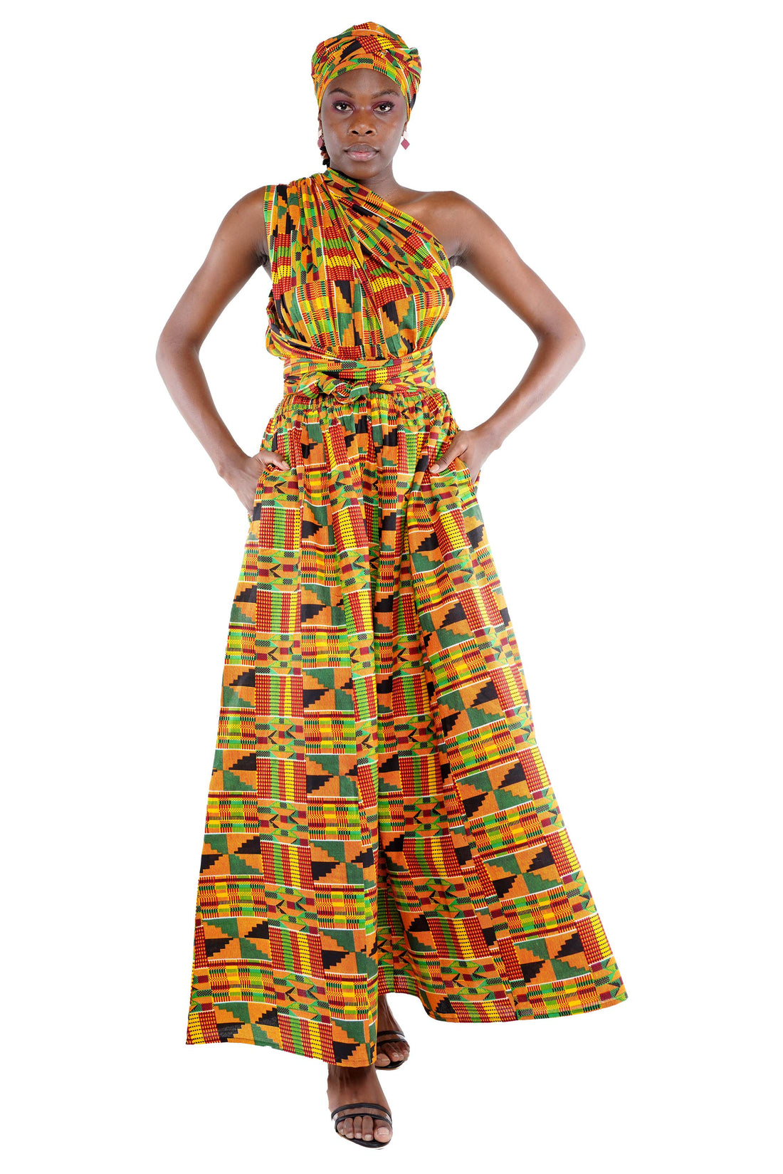 African Print Maxi Infinity Dress