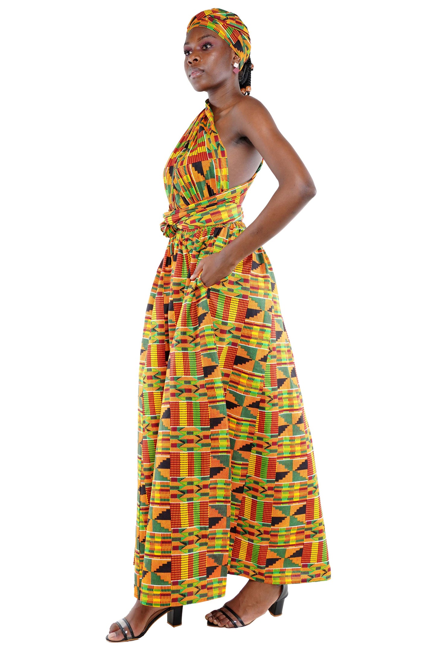 African Print Maxi Infinity Dress