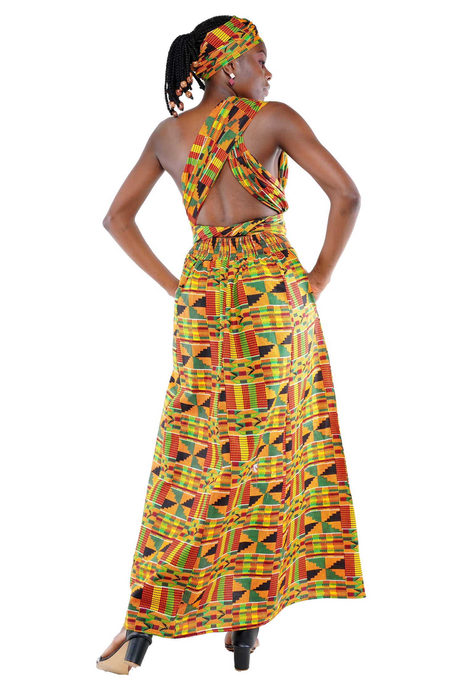 African Print Maxi Infinity Dress