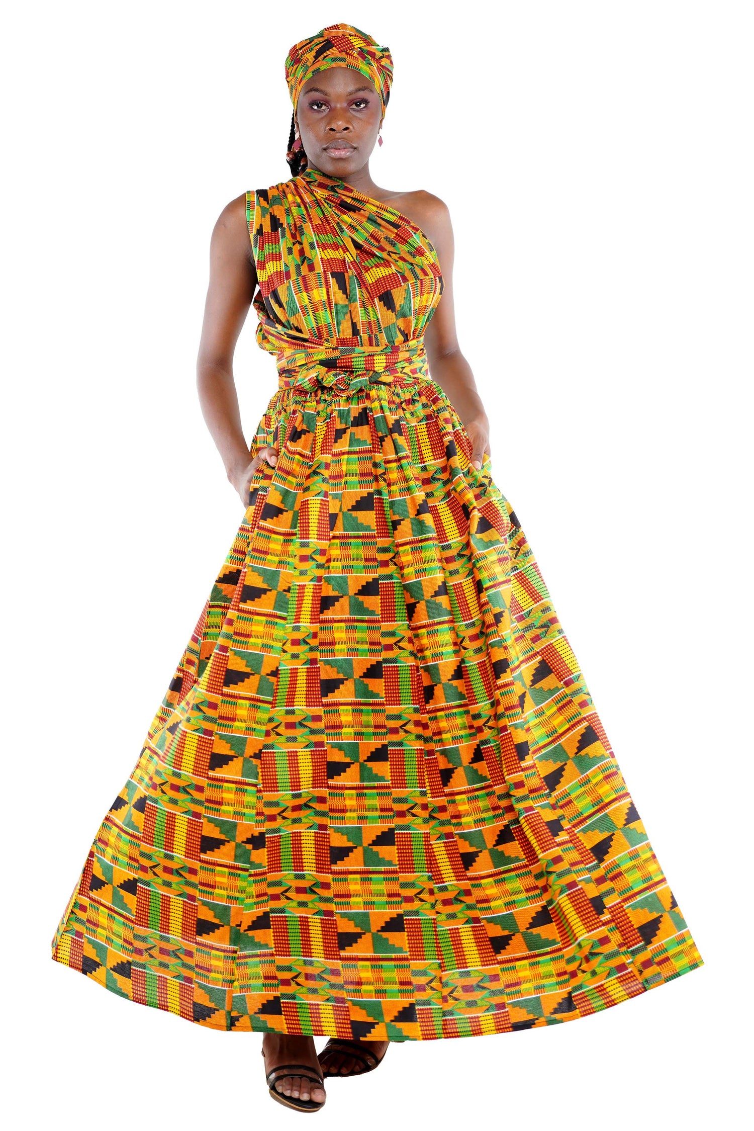 African Print Maxi Infinity Dress