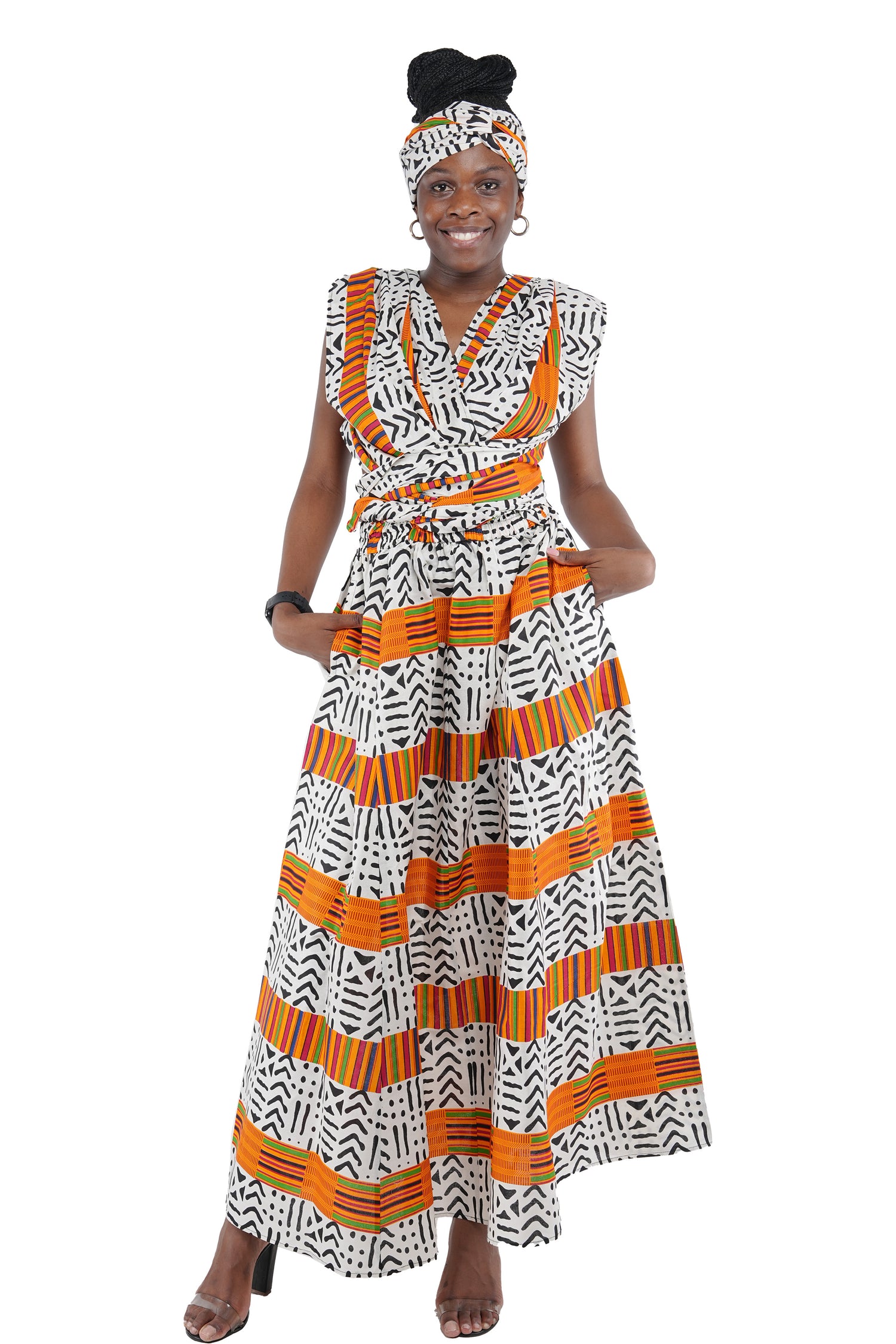 African Print Maxi Infinity Dress