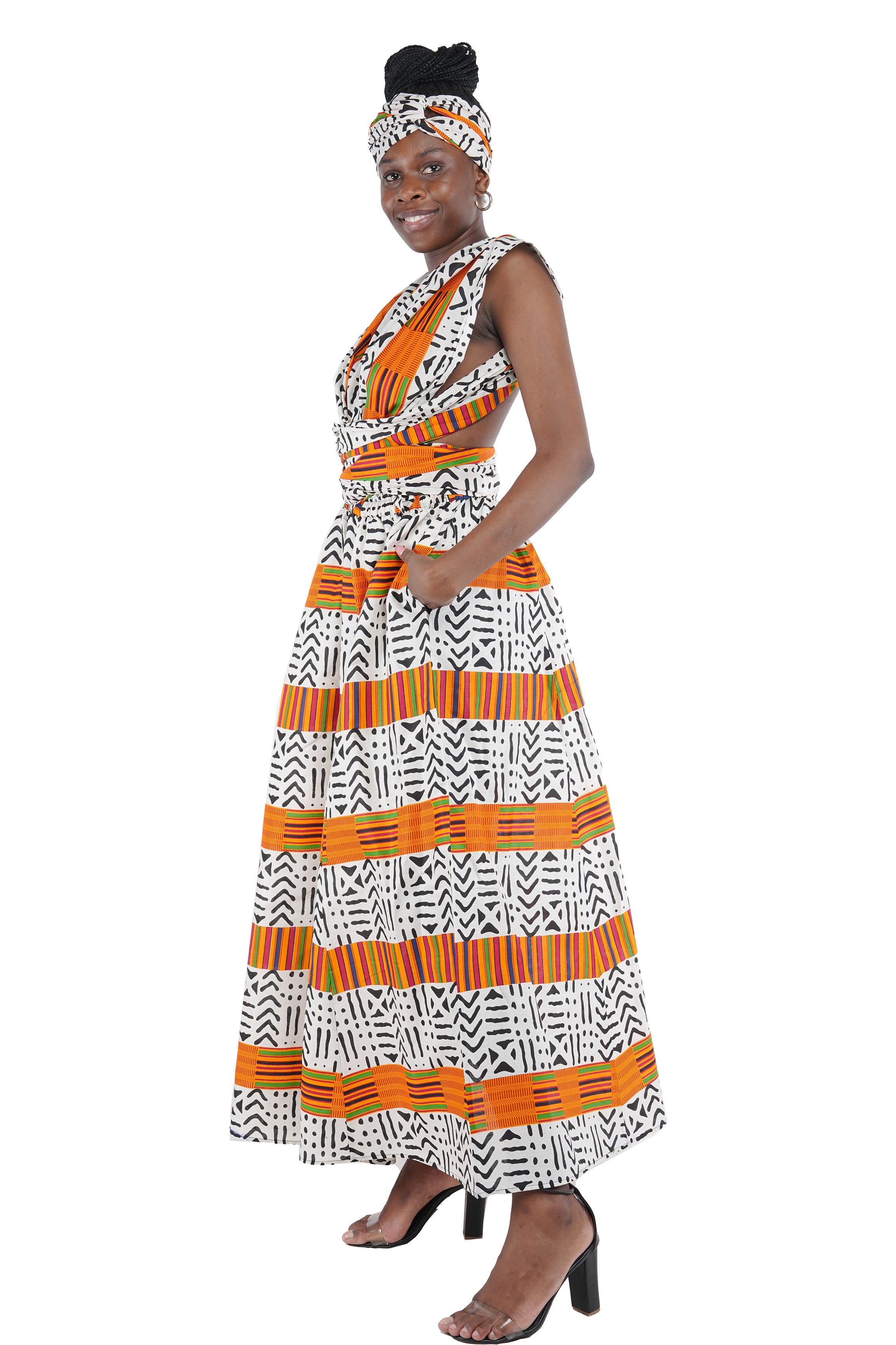 African Print Maxi Infinity Dress